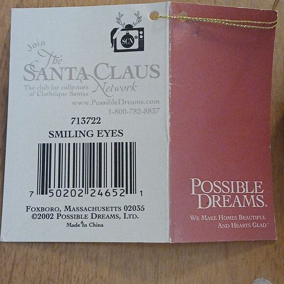 Possible Dreams Clothtique Vintage Irish Santa Smiling Eyes Musical & Lights - Picture 8 of 8